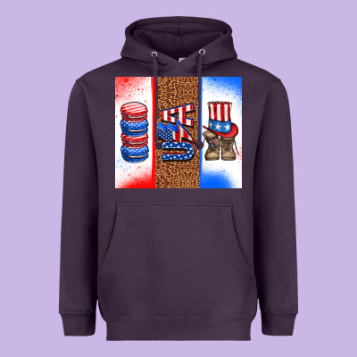 Usa Macaroon And Boots Heavyweight Hoodie Designed By Adodesignshop