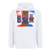 White usa macaroon and boots Heavyweight Hoodie - AdoDesignShop