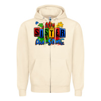 Sandshell my sister is ausome autism Zipper Hoodie - Zillion Design Studio