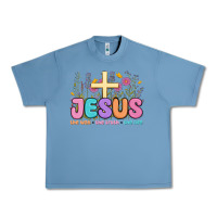 Pebble Blue jesus the way the truth the life Urban Heavy Tee - MaliasSmallBusiness