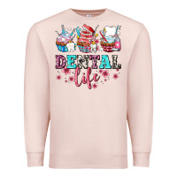 Pale Pink dental life with cupcakes Premium Sweatshirt - AdoDesignShop