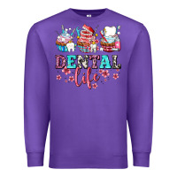 Purple dental life with cupcakes Premium Sweatshirt - AdoDesignShop