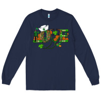 Navy st patricks day love nurse Long Sleeve Tee - RanaPortraitStore