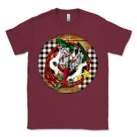 Burgundy Cowgirl Boots Classic Tee - FaDigitalArtStudio