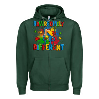 Sports Green rawrsomely different autism trex Zipper Hoodie - Zillion Design Studio