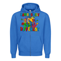True Royal rawrsomely different autism trex Zipper Hoodie - Zillion Design Studio