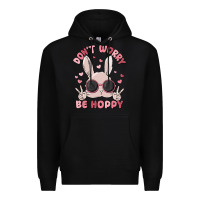 Black don't worry be hoppy Premium Hoodie - MaliasSmallBusiness