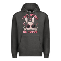Charcoal Heather don't worry be hoppy Premium Hoodie - MaliasSmallBusiness