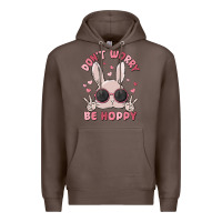 Coffee don't worry be hoppy Premium Hoodie - MaliasSmallBusiness