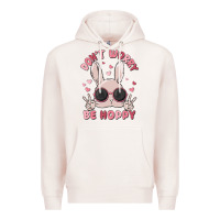 Pale Pink don't worry be hoppy Premium Hoodie - MaliasSmallBusiness