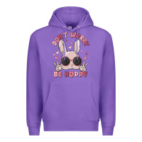 Purple don't worry be hoppy Premium Hoodie - MaliasSmallBusiness