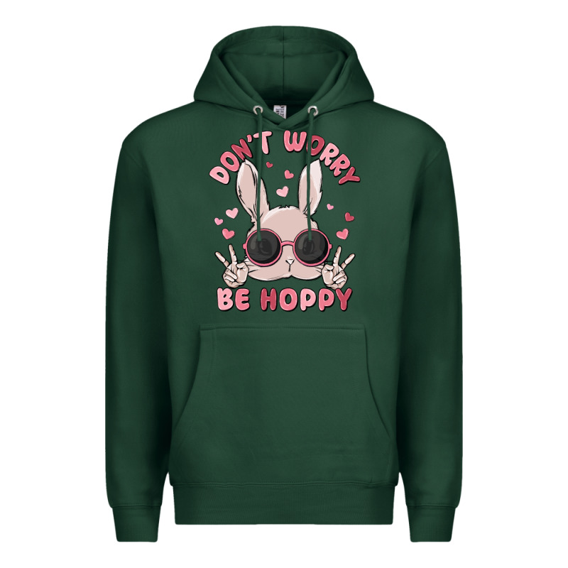 Don't Worry Be Hoppy Premium Hoodie by MaliasSmallBusiness | Teevron