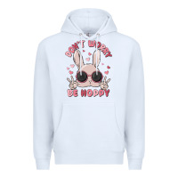 White don't worry be hoppy Premium Hoodie - MaliasSmallBusiness