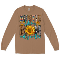 Toasted Coconut auntie like a mom only cooler Long Sleeve Tee - Zillion Design Studio