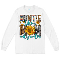White auntie like a mom only cooler Long Sleeve Tee - Zillion Design Studio