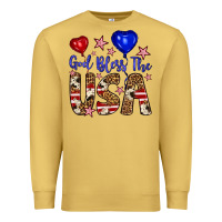 Antique Gold god bless the usa Premium Sweatshirt - Artiststas