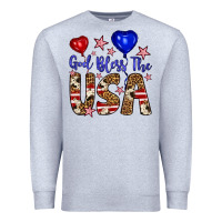 Heather Grey god bless the usa Premium Sweatshirt - Artiststas