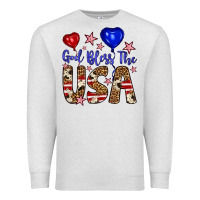 Oatmeal Heather god bless the usa Premium Sweatshirt - Artiststas