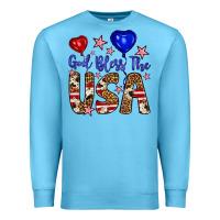 Ocean Blue god bless the usa Premium Sweatshirt - Artiststas