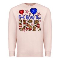 Pale Pink god bless the usa Premium Sweatshirt - Artiststas