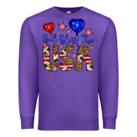 Purple god bless the usa Premium Sweatshirt - Artiststas