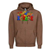 Chestnut totally ausome autism Zipper Hoodie - Zillion Design Studio