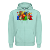 Seafoam totally ausome autism Zipper Hoodie - Zillion Design Studio