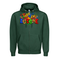 Sports Green totally ausome autism Zipper Hoodie - Zillion Design Studio