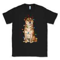 Black christmas lights shiba inu Classic Tee - RanaPortraitStore