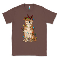 Chestnut christmas lights shiba inu Classic Tee - RanaPortraitStore