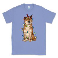 Colony Blue christmas lights shiba inu Classic Tee - RanaPortraitStore