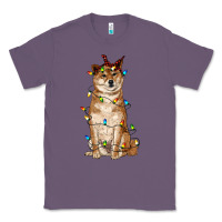Lavender christmas lights shiba inu Classic Tee - RanaPortraitStore