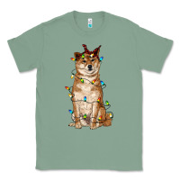 Sage christmas lights shiba inu Classic Tee - RanaPortraitStore
