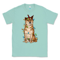 Seafoam christmas lights shiba inu Classic Tee - RanaPortraitStore