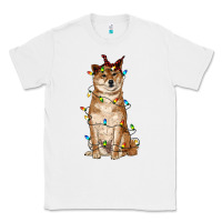 White christmas lights shiba inu Classic Tee - RanaPortraitStore
