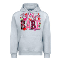 Heather Grey valentine babe Urban Hoodie - NancyCooperArtShop