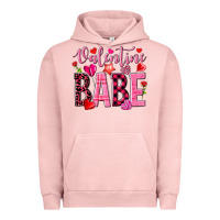 Pigment Salmon valentine babe Urban Hoodie - NancyCooperArtShop