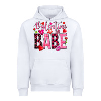 White valentine babe Urban Hoodie - NancyCooperArtShop