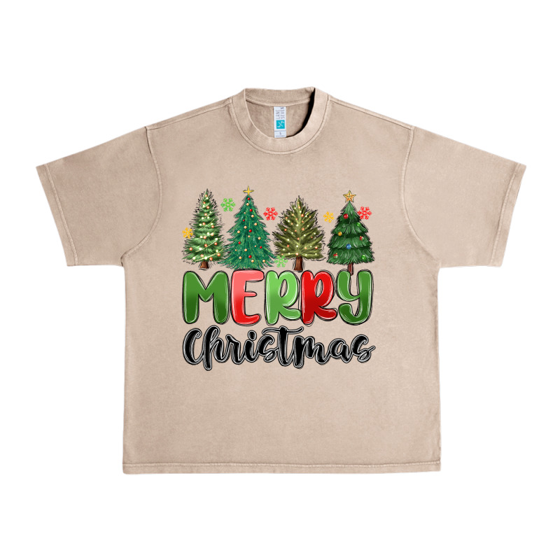 Merry Christmas Trees Urban Heavy Tee by MaliasSmallBusiness | Teevron