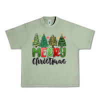 Oil Green merry christmas trees Urban Heavy Tee - MaliasSmallBusiness