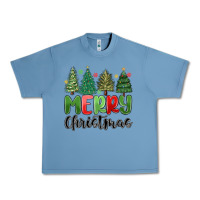 Pebble Blue merry christmas trees Urban Heavy Tee - MaliasSmallBusiness