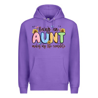 Purple being an aunt makes my life complete Premium Hoodie - MaliasSmallBusiness