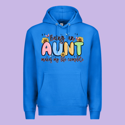 Being An Aunt Makes My Life Complete Premium Hoodie Designed By Maliassmallbusiness