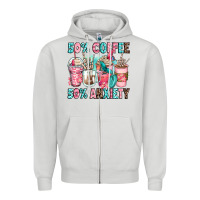 Dove Grey 50 coffee 50 anxiety coffee cups Zipper Hoodie - Zillion Design Studio