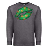 Charcoal Heather St. Patrick's Day Lip Premium Sweatshirt - Jasminsmagicworld