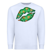 White St. Patrick's Day Lip Premium Sweatshirt - Jasminsmagicworld