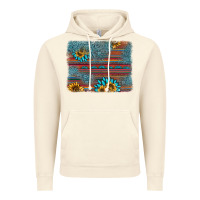 Vintage Artic sunflower gemstone serape background Vintage Hoodie - AdoDesignShop
