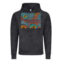 Sunflower Gemstone Serape Background Vintage Hoodie | Teevron