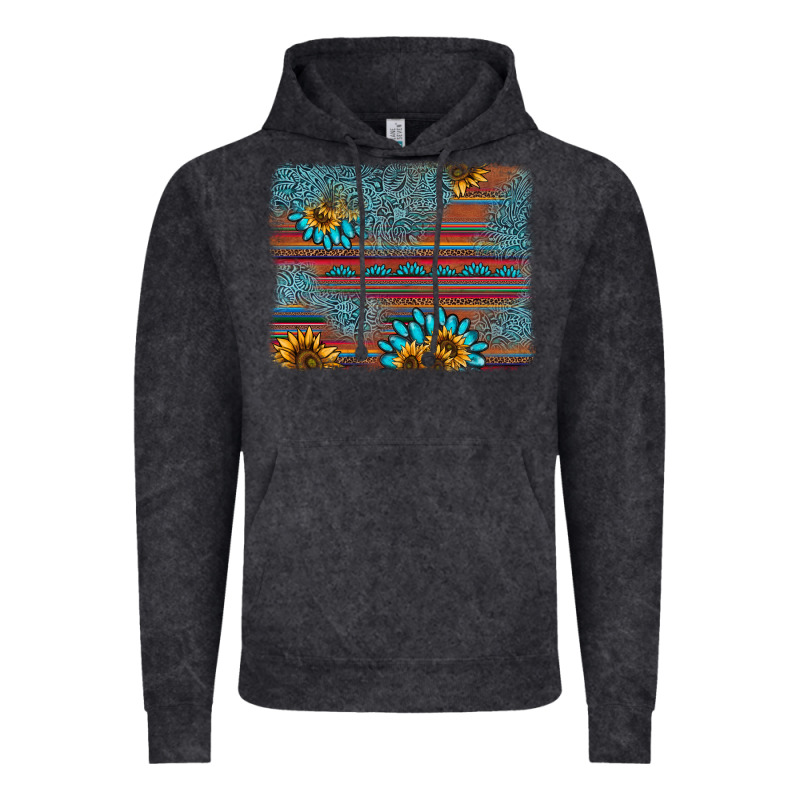 Sunflower Gemstone Serape Background Vintage Hoodie by AdoDesignShop | Teevron