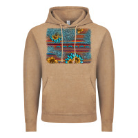 Vintage Coffee sunflower gemstone serape background Vintage Hoodie - AdoDesignShop